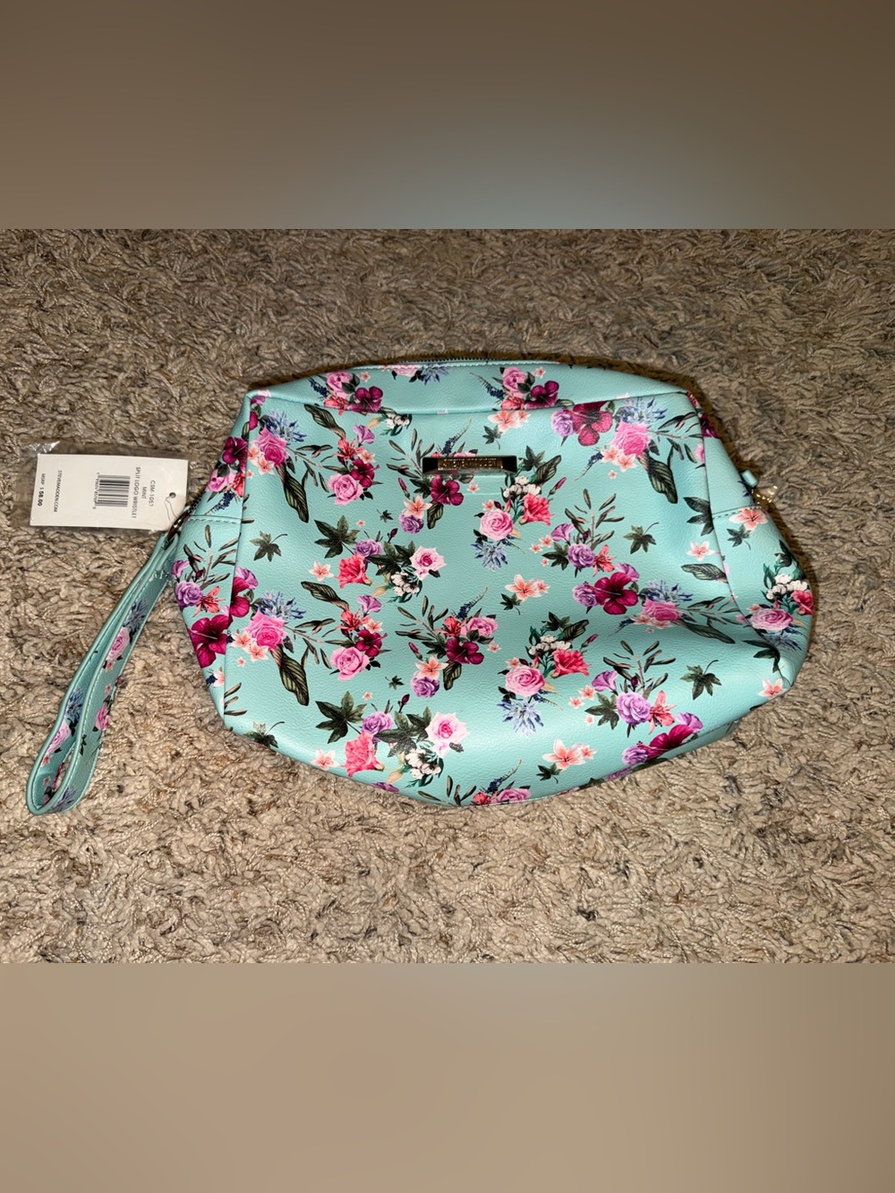 Steve Madden floral makeup bag new